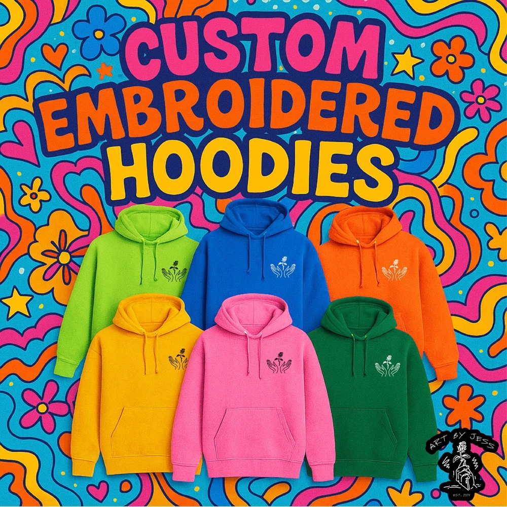 Art By Jess Embroidered Hoodie